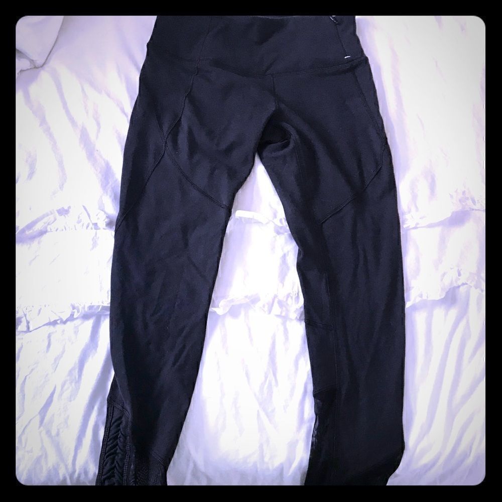 Calia Carrie Underwood black rouched sheer tights